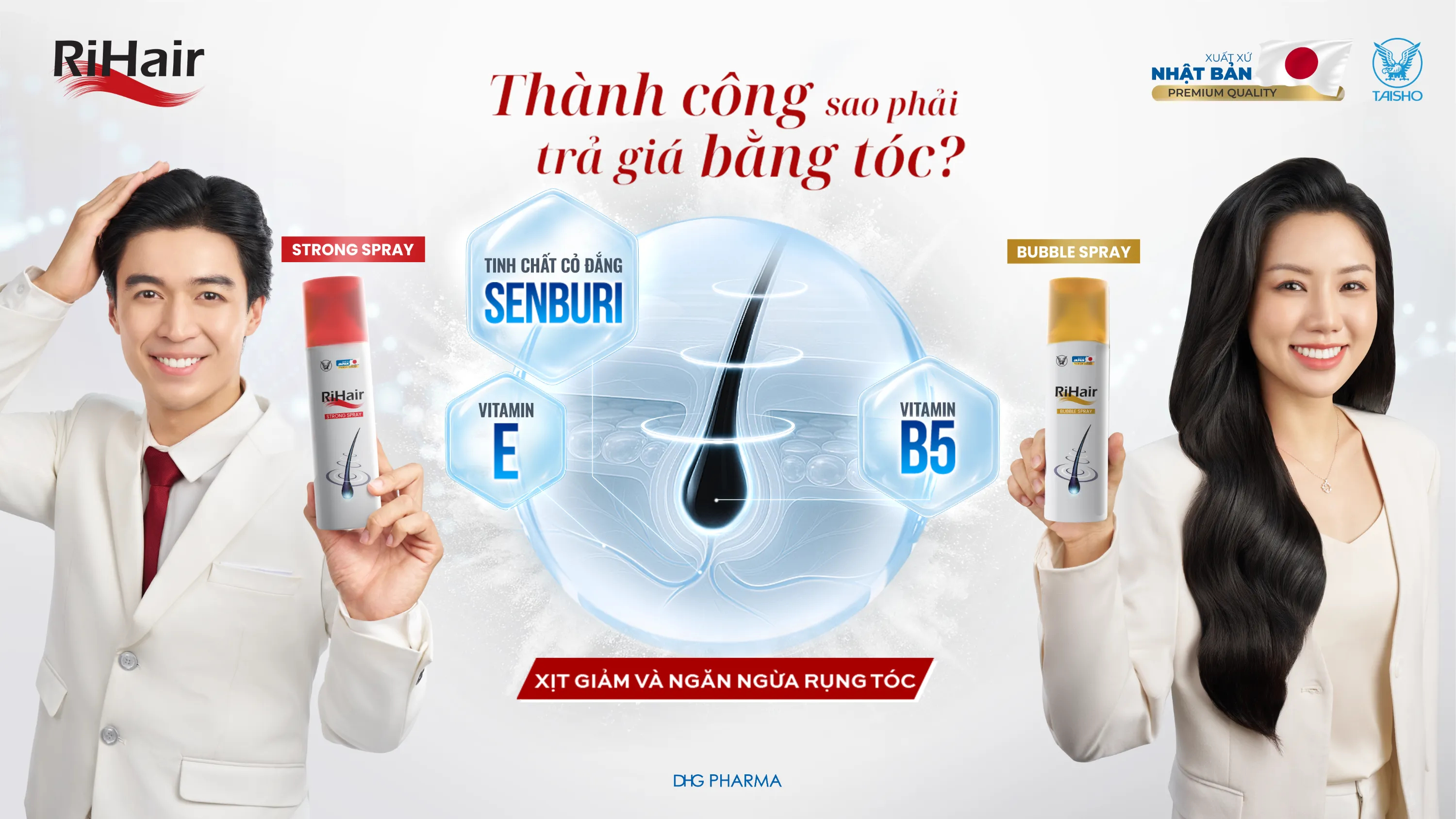 RiHair Spray – Giải pháp chăm sóc và nuôi dưỡng mái tóc chắc khỏe từ Nhật Bản ra mắt tại Việt Nam